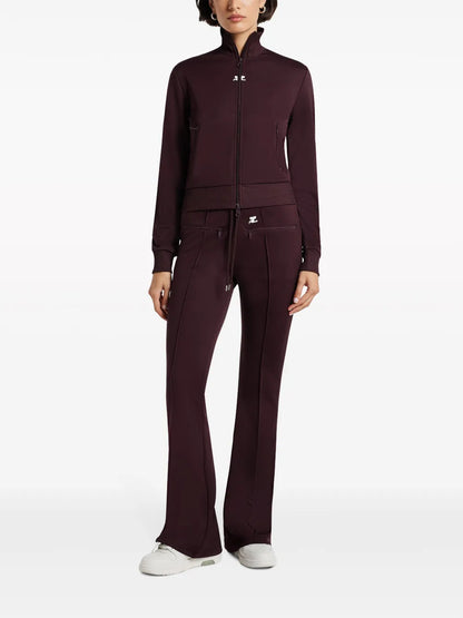 High-Neck Zip-Up Sweatshirt