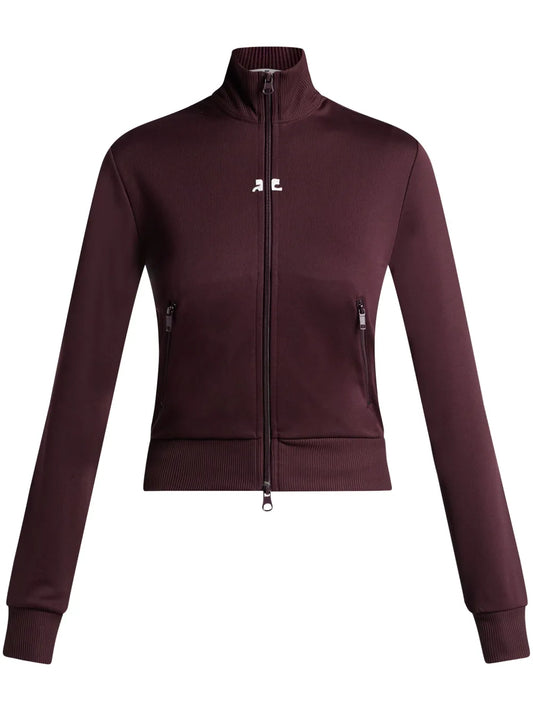 High-Neck Zip-Up Sweatshirt