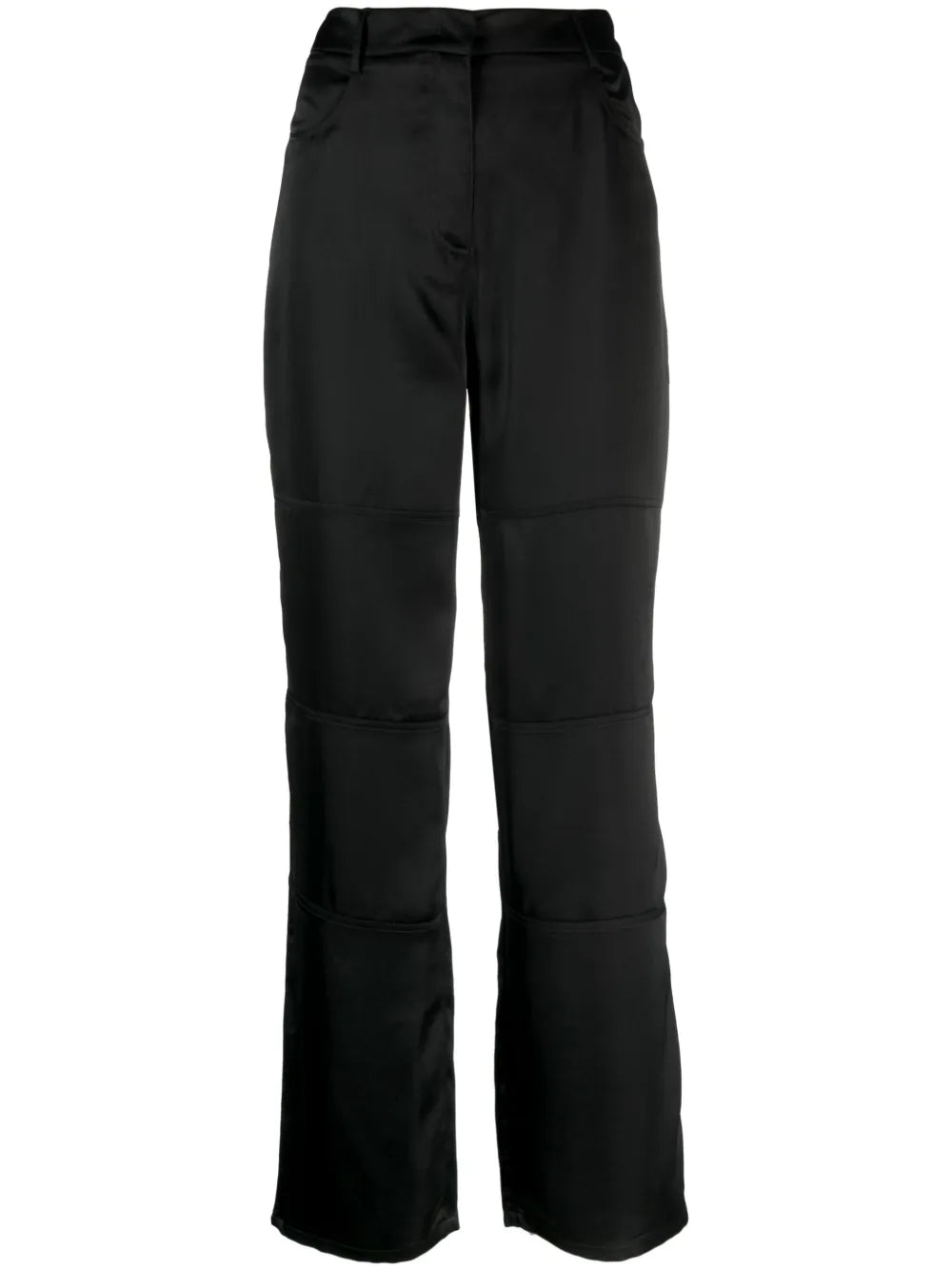 Straight-Leg Satin Trousers