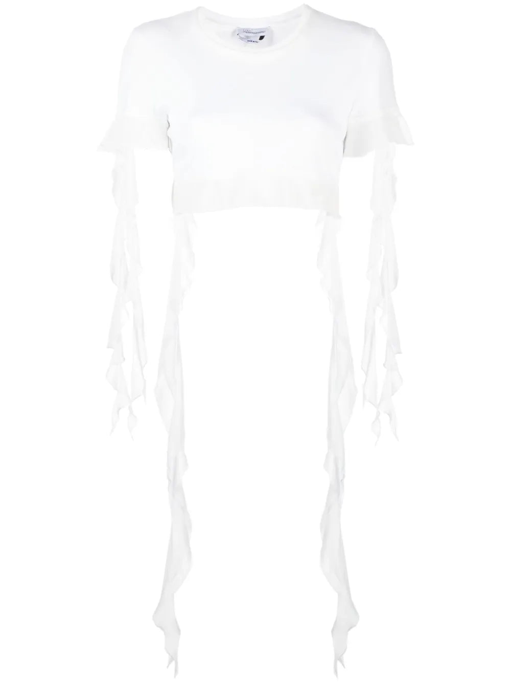 Ruffled Cotton Crop Top