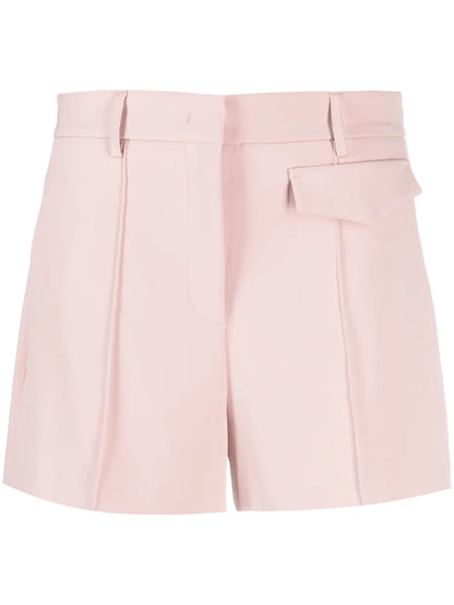 Pressed-Crease Short Shorts