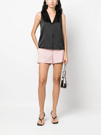 Pressed-Crease Short Shorts