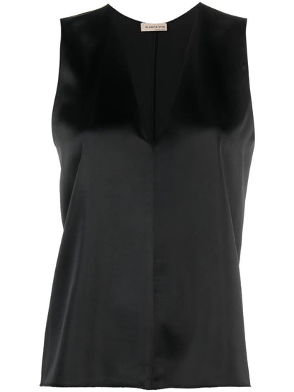 V-Neck Satin Tank Top