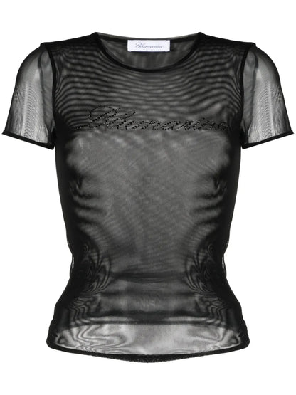Logo-Embellished Mesh T-Shirt