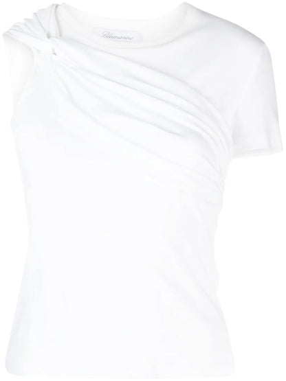Twist-Detail Cotton T-Shirt
