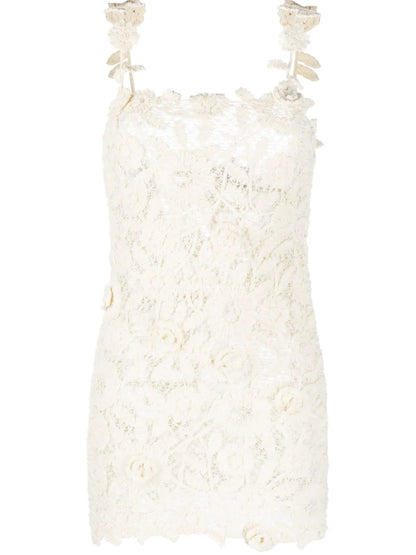 Floral Crochet-Knit Dress