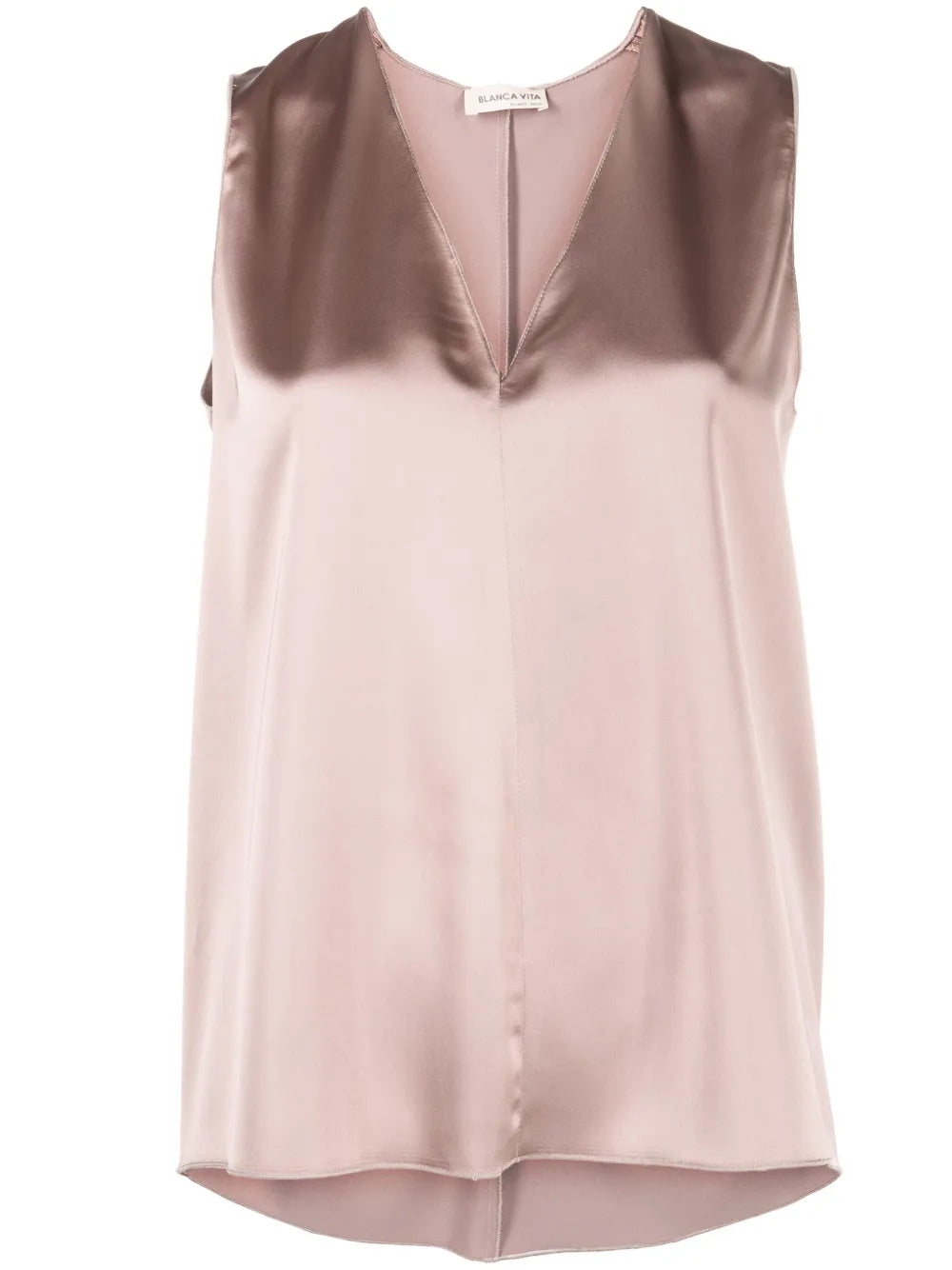 V-Neck Satin Tank Top