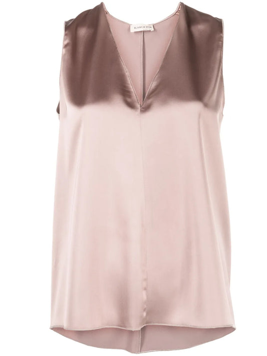 V-Neck Satin Tank Top