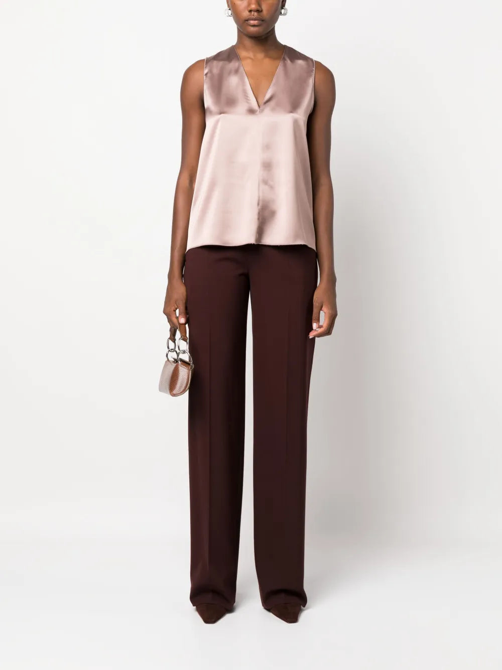 V-Neck Satin Tank Top