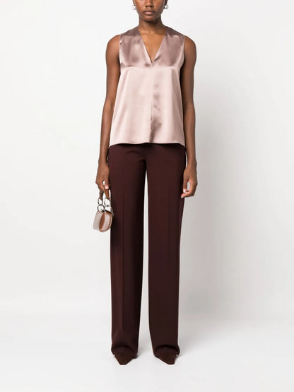 V-Neck Satin Tank Top