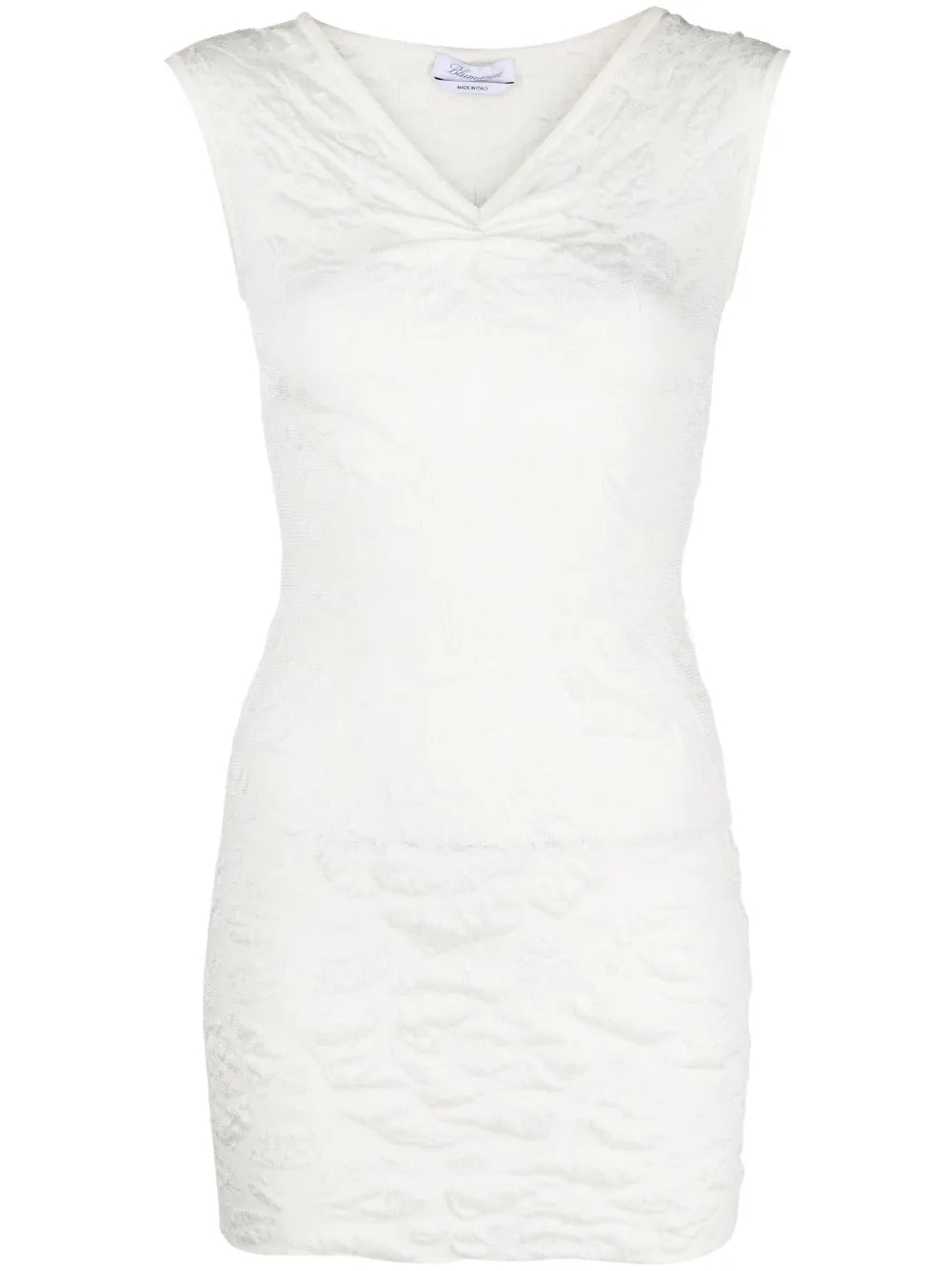 V-Neck Textured Minidress