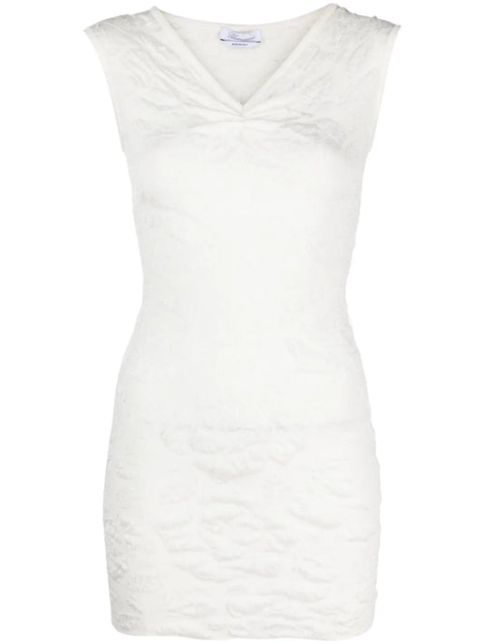 V-Neck Textured Minidress