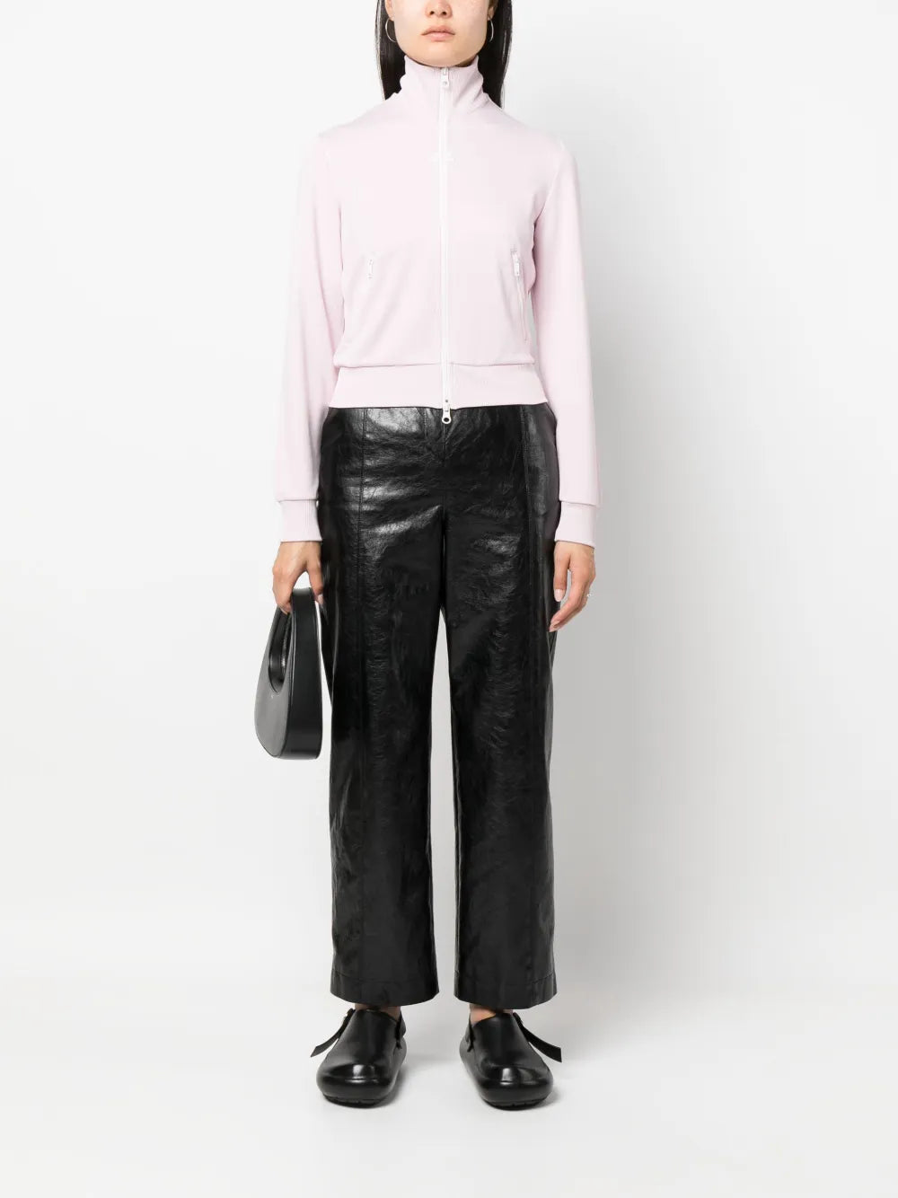 High-Neck Zip-Up Sweatshirt