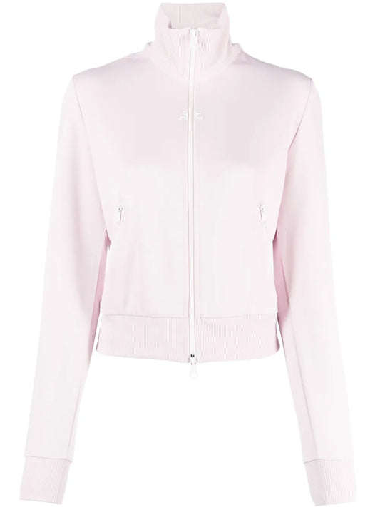 High-Neck Zip-Up Sweatshirt