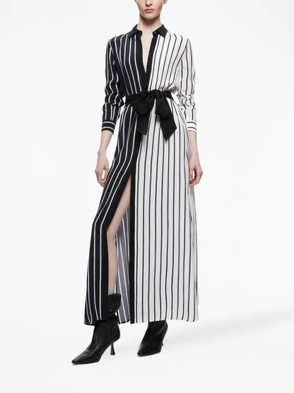 Chassidy Striped Maxi Shirtdress