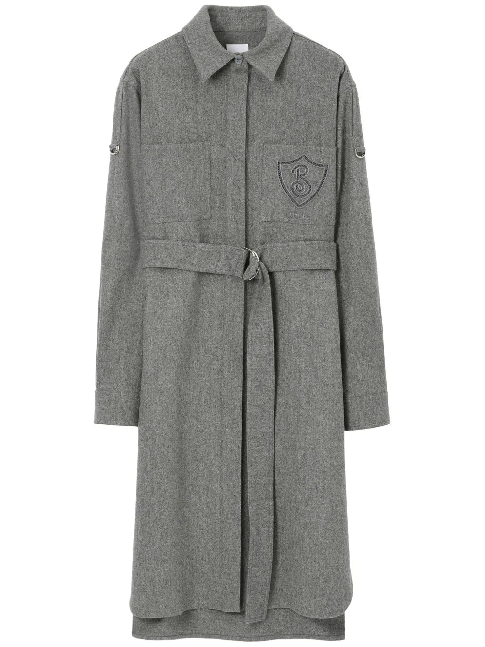 Logo-Embroidered Shirt Dress