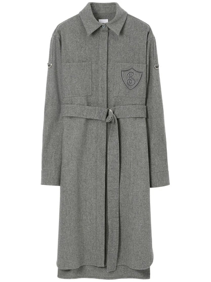 Logo-Embroidered Shirt Dress