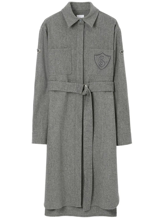 Logo-Embroidered Shirt Dress