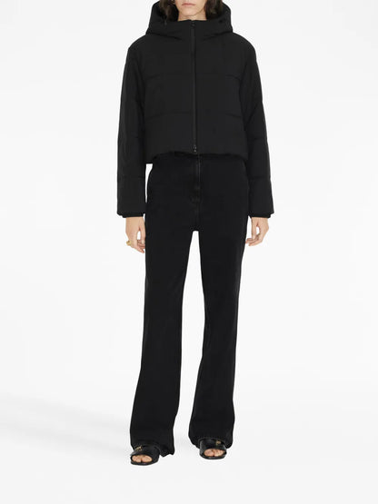Hooded Cropped Quilted Jacket