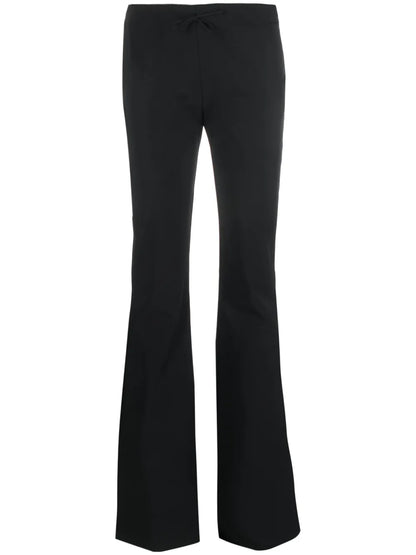 Flared Bow-Detail Trousers
