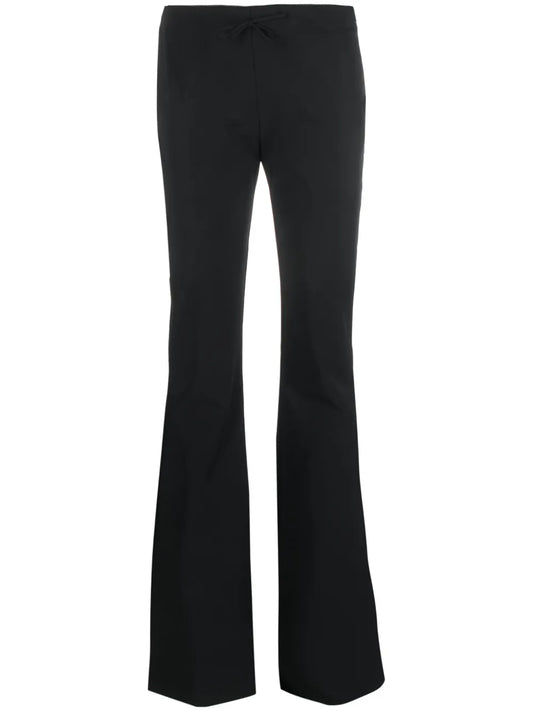 Flared Bow-Detail Trousers