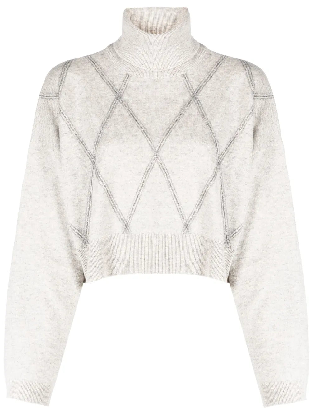 Bead-Detailing Wool-Blend Jumper