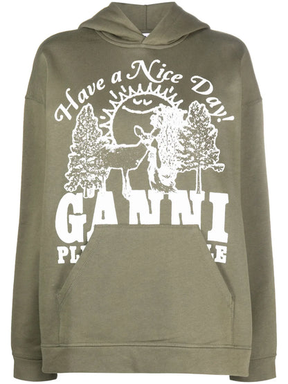 Logo-Print Organic Cotton Hoodie