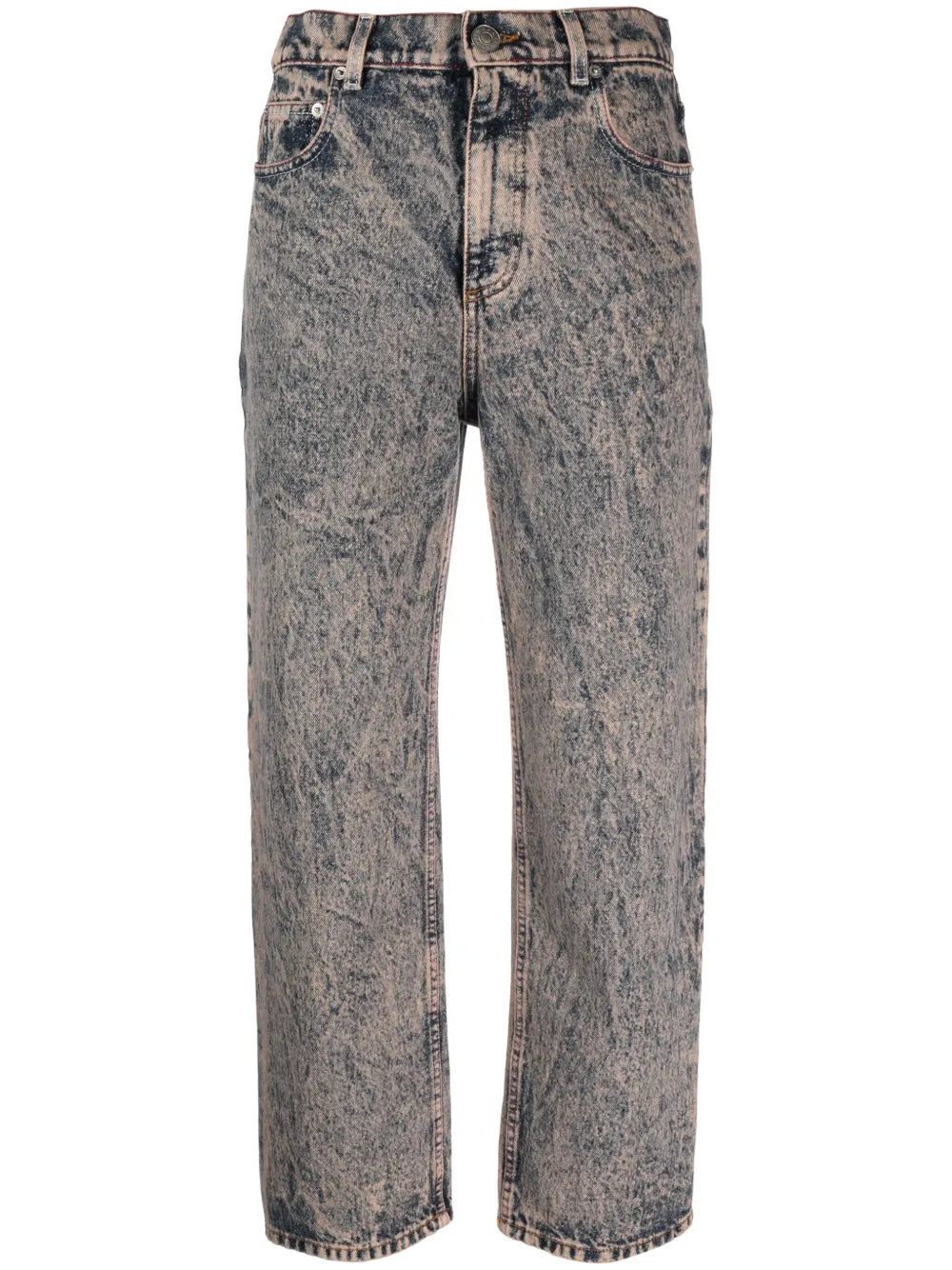 Acid-Wash Cropped Jeans