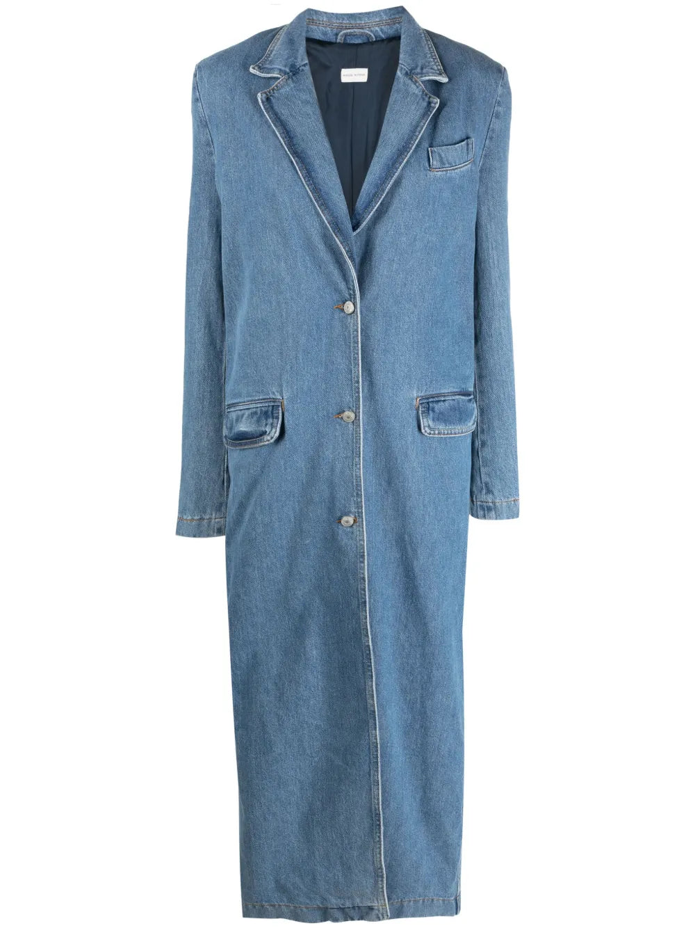 Single-Breasted Denim Coat