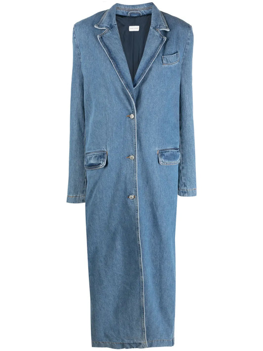 Single-Breasted Denim Coat