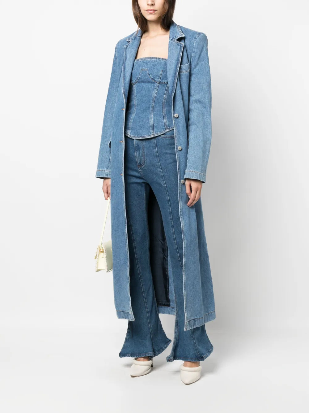 Single-Breasted Denim Coat