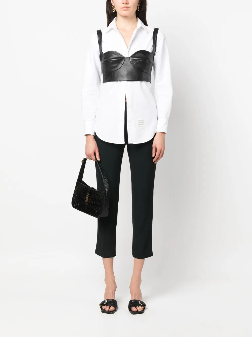 Cropped Straight-Leg Trousers