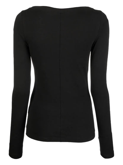 Long-Sleeve Cotton-Blend T-Shirt