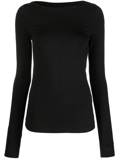 Long-Sleeve Cotton-Blend T-Shirt