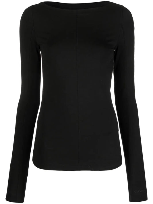Long-Sleeve Cotton-Blend T-Shirt