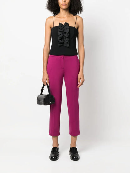 Ruffled-Trim Spaghetti-Strap Top