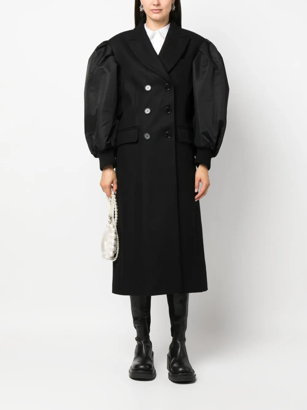 Double-Breasted Wool-Blend Coat
