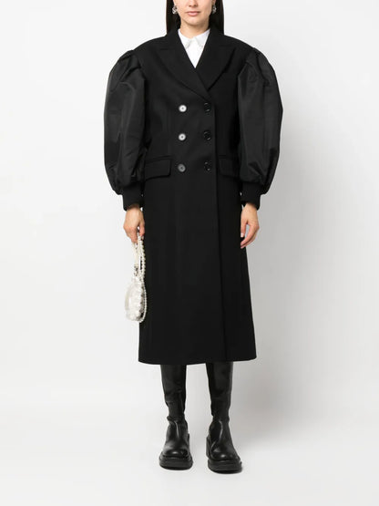 Double-Breasted Wool-Blend Coat
