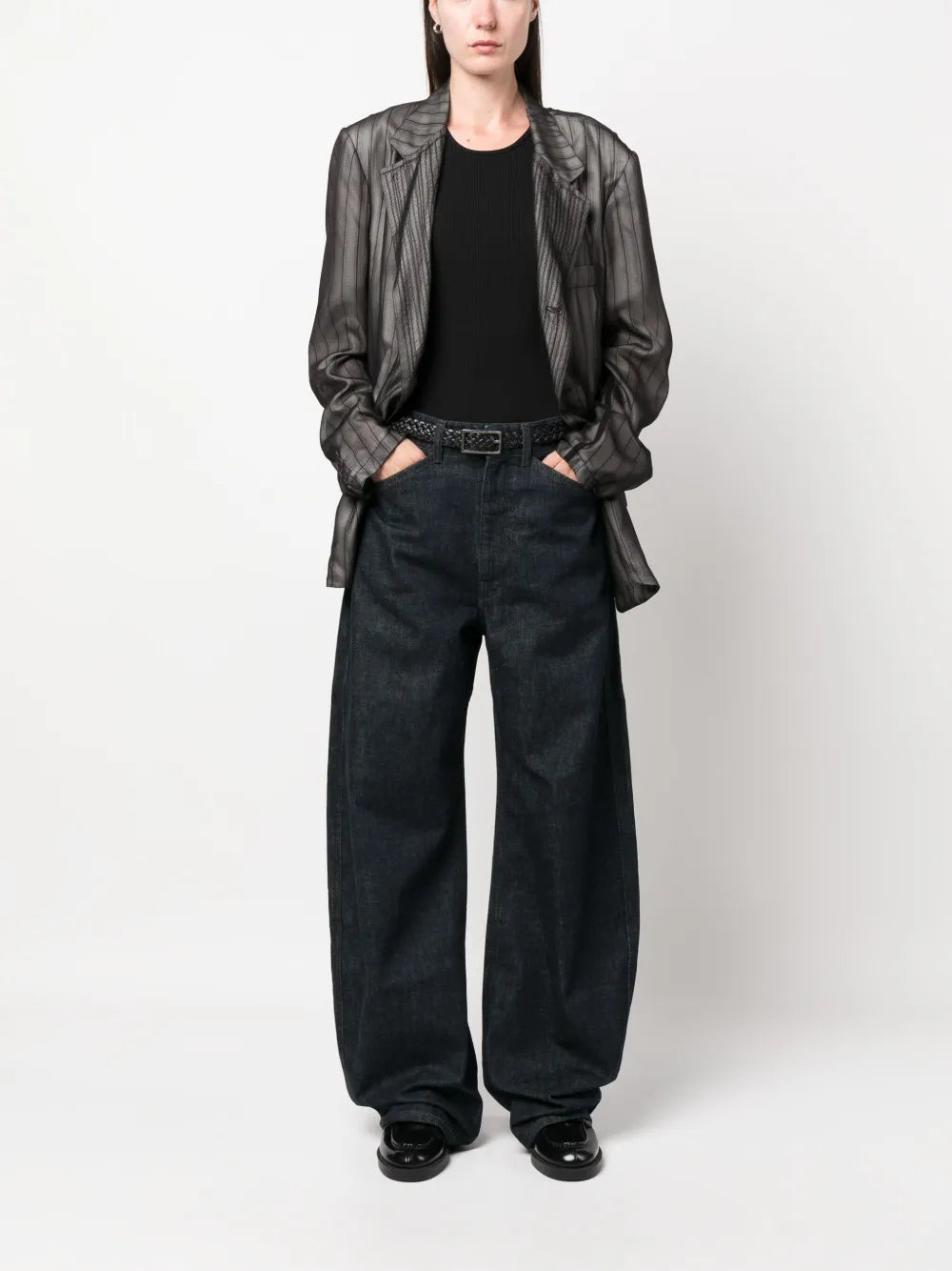 Seamless Mid-Rise Wide-Leg Jeans