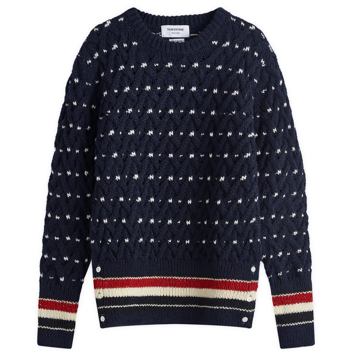 Crew Neck Cable Knit