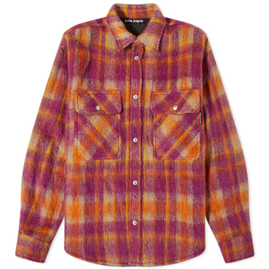 Brushed Wool Check Overshirt