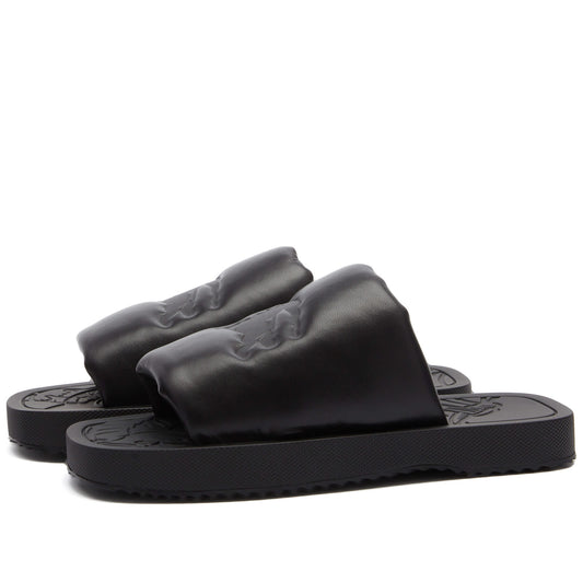 Quilted Leather Slide Sandals