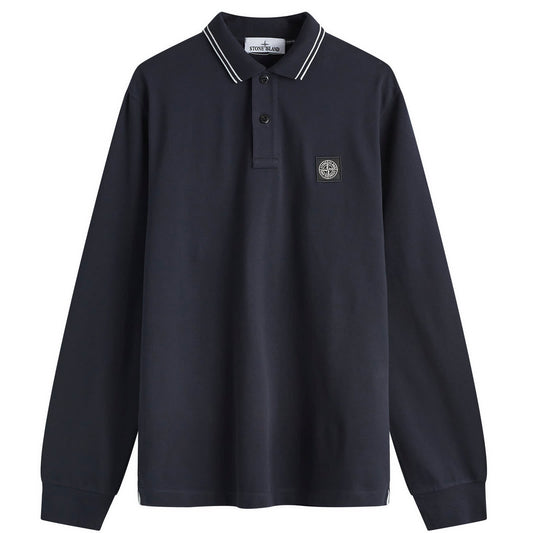 Long Sleeve Patch Polo