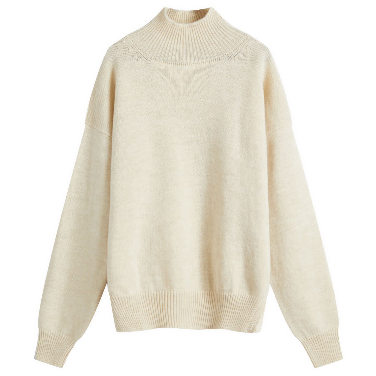 T-Shape Roll Neck Knit Sweatshirt