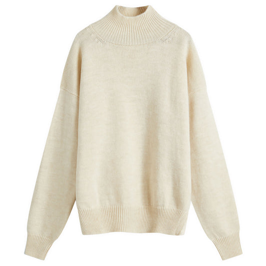 T-Shape Roll Neck Knit Sweatshirt