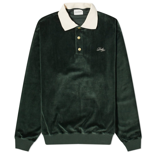 Drôle De Monsieur Presented by END. Embroidered Velvet Fleece Polo