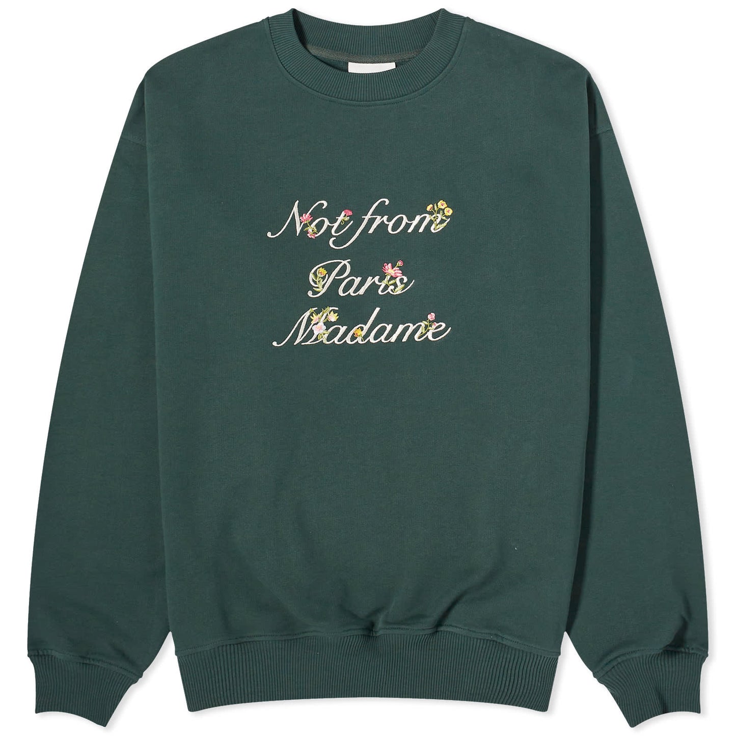Drôle De Monsieur Presented by END. Embroidered Cotton Fleece Crew Sweat