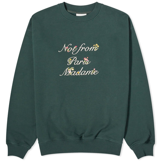 Drôle De Monsieur Presented by END. Embroidered Cotton Fleece Crew Sweat