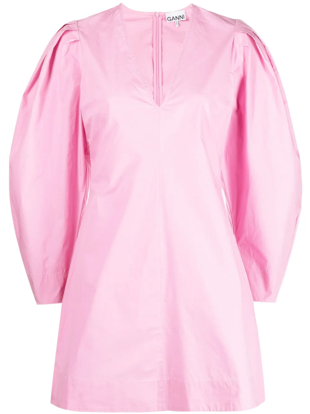 Puff-Sleeves Organic Cotton Minidress