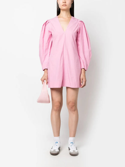 Puff-Sleeves Organic Cotton Minidress